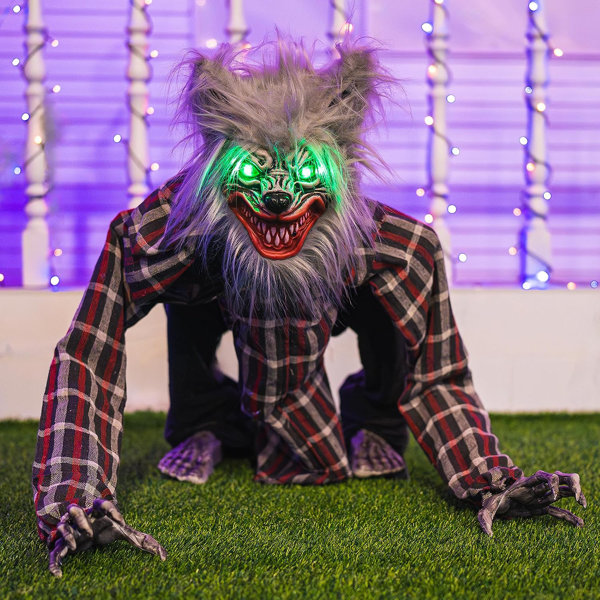 The Holiday Aisle® Animatronic Werewolf Halloween Decorations, Animated